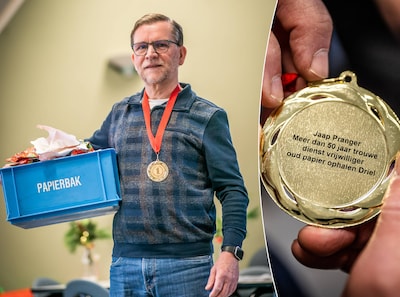 Van een kwartje per kilo naar 3 cent en tóch ging Jaap door met papier inzamelen. Nu moet hij na 60 