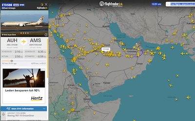 Ondanks oorlog hervat Etihad Airways  enkele vluchten vanuit Abu Dhabi