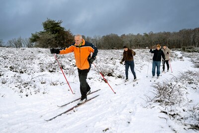 Met Peter en Hugo langlaufen op de Posbank: ‘Laat maar hangen die armen’