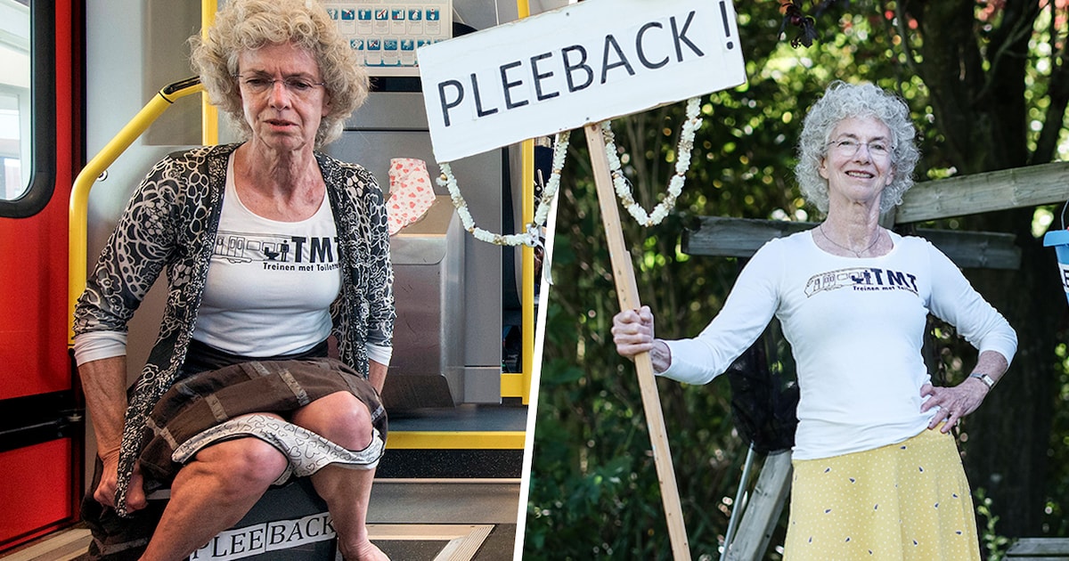 Greetje trok haar broek naar beneden in een drukke trein om te laten zien wat er ontbreekt, en nu kr