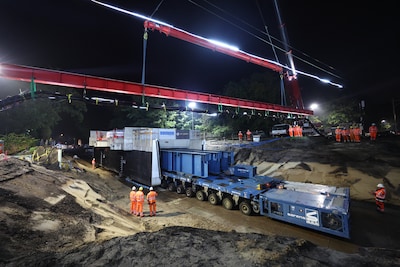 Plaatsing tunnelmoot zorgt voor nachtelijk spektakelstuk in Maarsbergen