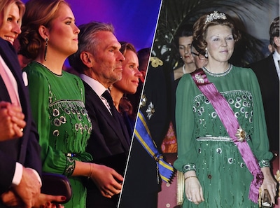 Prinses Amalia schittert in jurk van oma Beatrix