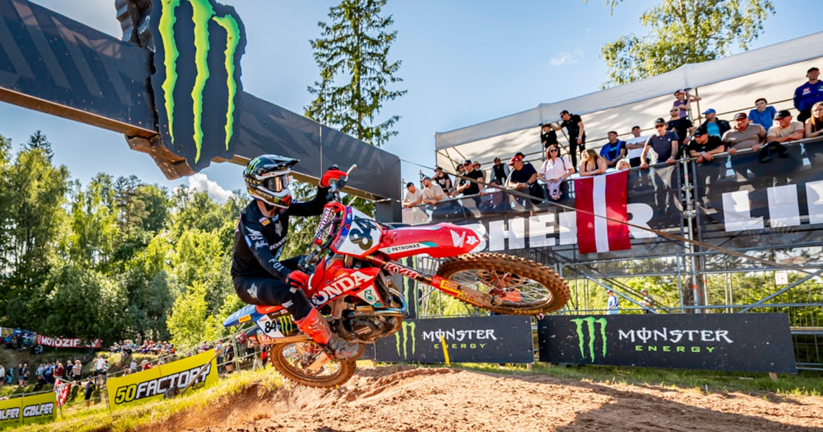 Honda-motor laat Jeffrey Herlings ook in Letland in de steek