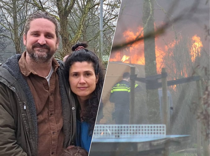 Grote brand op hun camping, maar toch zijn beheerders Thomas en ...