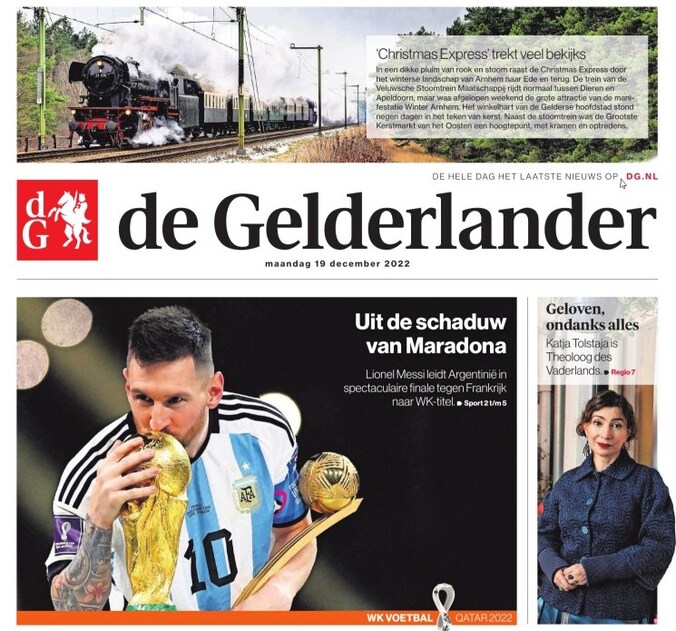Mogelijk vertraging in bezorging, De Gelderlander wel online te lezen ...