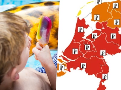 Geen school, geen evenementen, openbaar vervoer aangepast: hitte legt Nederland lam