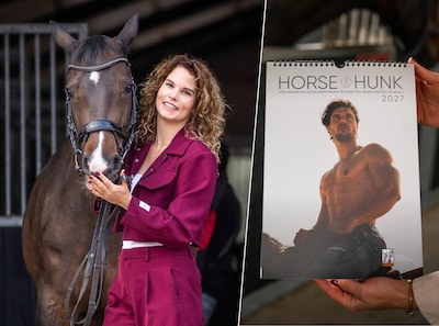 Paarden zijn er genoeg voor de kalender van Fianne, maar een ‘hunk’ vinden is een stuk lastiger