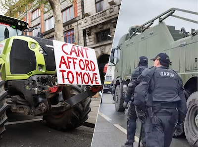 Demonstranten blokkeren raffinaderij met tractoren en trucks: brandstof raakt op in Ierland