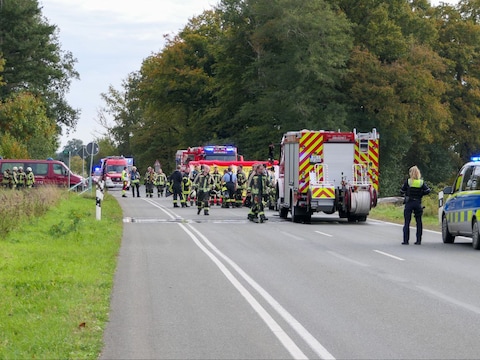 De L560 bij Ahaus, zondag kort na het ongeluk