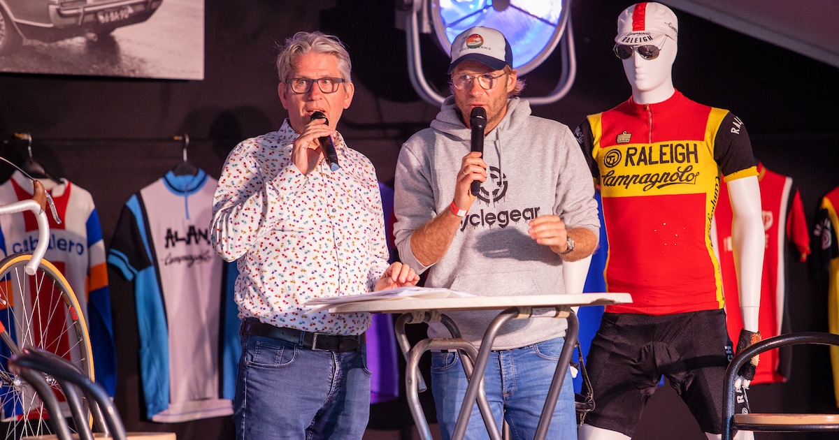 Claudio Chiappucci en Tom Dumoulin bij Wielercafé Lierop
