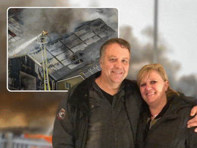 Terwijl vuurzee om zich heen grijpt, duwt Marco boot van 2800 kilo uit loods: ‘Het was een inferno’