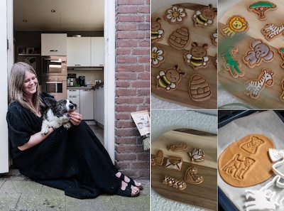 Hond Frenkie kreeg darmproblemen dus bakte Kelly zelf zijn koekjes, nu maakt ze verjaardagstaarten  voor honden