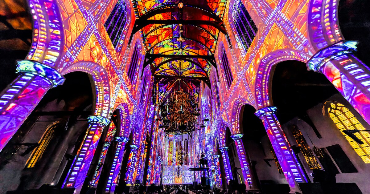 Internationale lichtshow Luminiscence strijkt neer in Utrechtse Jacobikerk