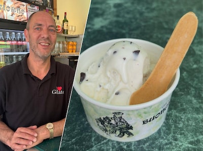 Verslaggever denkt een koekje te zien in zijn ijs, maar het blijkt een lepel: ‘Je kunt ‘m gewoon ope