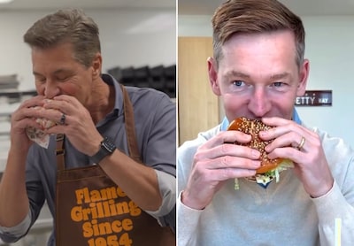 Burger King neemt ceo McDonald’s op de hak, fans zijn het eens: ‘Zo eet je een burger’
