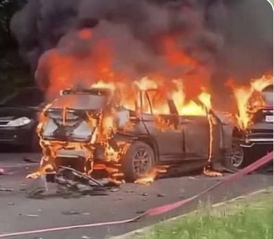 KIJK | Beveiligingscamera filmt moment dat auto van Russisch