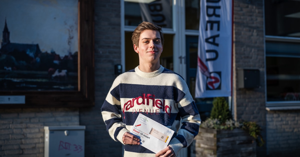 Dit is de jongste stemmer van allemaal: Nick (18) is jarig en mag gelijk naar de stembus, waar hij a