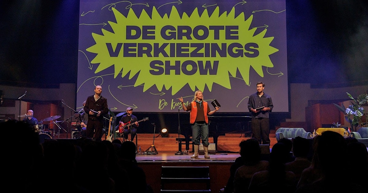 Laatste activiteit van Apeldoorns burgerinitiatief Meet Up 055: verkiezingsshow in Orpheus