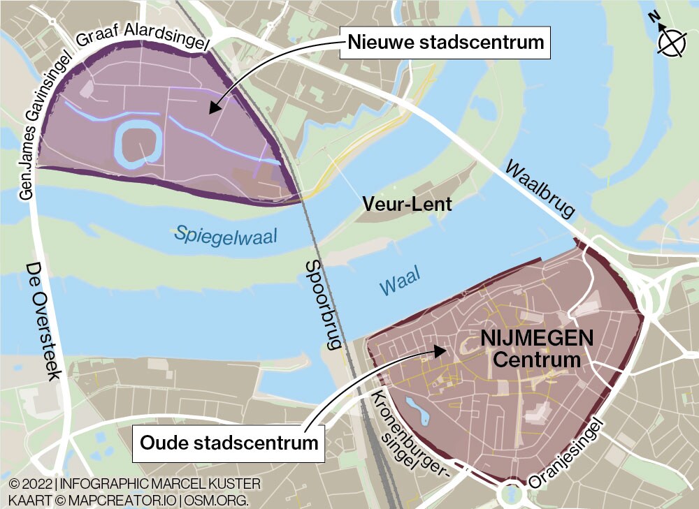 De bouwkranen in het Hart van de Waalsprong staan er voorlopig nog wel ...