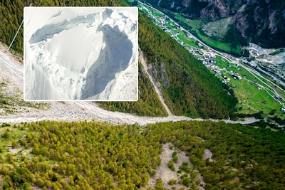 Gigantisch ijsblok van 250.000 ton bedreigt Zwitsers bergdorp: ‘Gevaar elke dag groter’