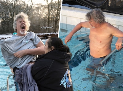 Verslaggever stapt vol goede moed het ijswater van 3 graden in, dan slaat de paniek toe: ‘Ik vergeet