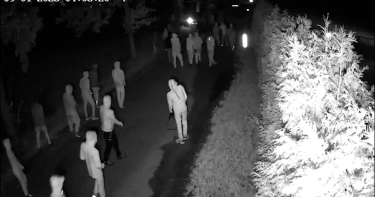KIJK | Camerabeelden tonen grote groep gewapende mannen in Overasselt